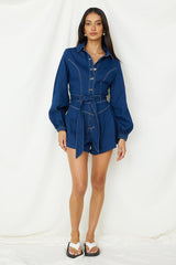 Tell It All Strampler Denim