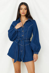 Tell It All Strampler Denim