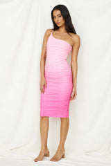 Kein Warnung Midi-Kleid Pink