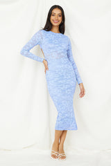 Sudden Moments Midikleid Blau