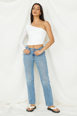 Hand On My Heart Crop Top Weiß