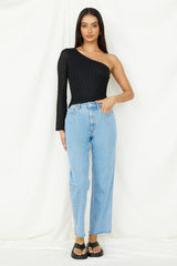 Hand On My Heart Crop Top Schwarz