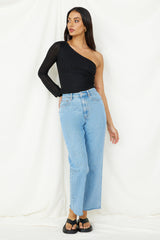 Hand On My Heart Crop Top Schwarz
