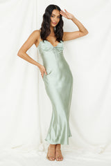 Midi-Kleid für Hochzeitsgäste Khaki