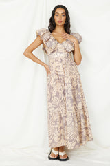 Himmlisches Paradies Maxi-Kleid Beige