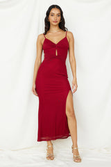 Take Me To Dinner Maxikleid Weinrot