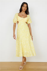 Maxikleid "Back From Florence" Gelb