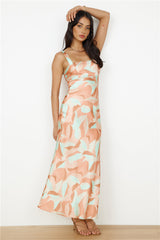 Erdzeichen Maxikleid Orange