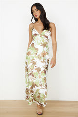 Safari-Tour Maxikleid Grün