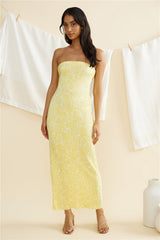 Zitronen-Cello Maxikleid