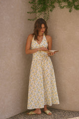 Limoncello Halter Maxikleid Gelb