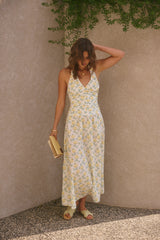 Limoncello Halter Maxikleid Gelb