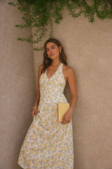 Limoncello Halter Maxikleid Gelb
