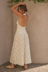 Limoncello Halter Maxikleid Gelb