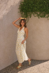 Limoncello Halter Maxikleid Gelb