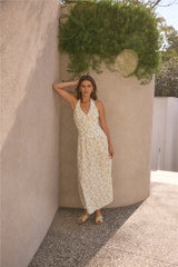 Limoncello Halter Maxikleid Gelb