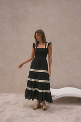 Monica Maxikleid Schwarz