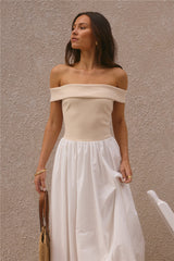 Sophisticated Nights Maxikleid mit Bubble-Saum Weiß