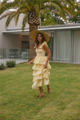 Dalia Maxikleid Gelb