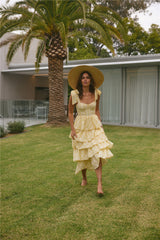 Dalia Maxikleid Gelb