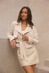 Cali Crop Jacke Creme
