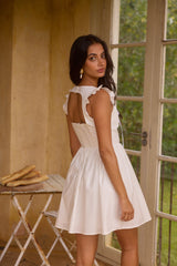 Moonflower Melodies Minikleid Weiß