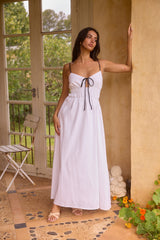 Flüchtige Momente Maxikleid Weiß