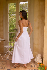 Flüchtige Momente Maxikleid Weiß