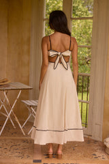 Maxikleid mit schwebender Orchidee Weiß