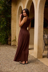 Nalla Maxikleid Braun