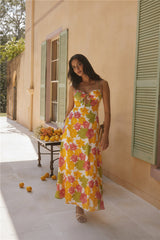 Maxikleid mit „Warm Regards“-Print