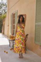 Maxikleid mit „Warm Regards“-Print