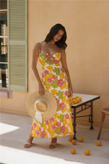 Maxikleid mit „Warm Regards“-Print