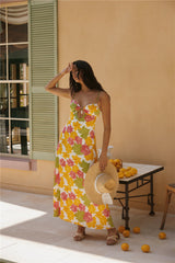 Maxikleid mit „Warm Regards“-Print