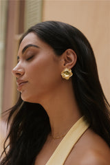 18k Vergoldete Soliel Ohrringe Gold