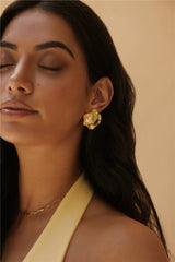 18k Vergoldete Soliel Ohrringe Gold