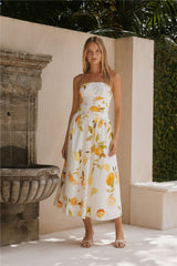 Goldener Glanz Maxikleid Gelb