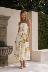 Goldener Glanz Maxikleid Gelb