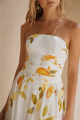 Goldener Glanz Maxikleid Gelb