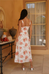 Fleeting Moments geblümtes Minikleid Rot