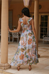 Tropisches Blüten-Maxikleid Blumig