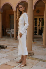 Vergissmeinnicht Maxikleid Creme