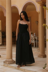 Maxikleid „Whispering Willow“ Schwarz