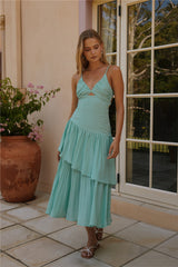 Gartenfee Midi-Kleid Grün