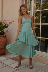 Gartenfee Midi-Kleid Grün