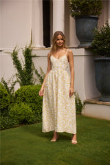 Painted Skies Maxikleid Gelb