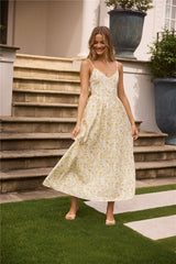 Painted Skies Maxikleid Gelb