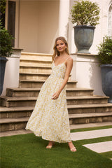 Painted Skies Maxikleid Gelb