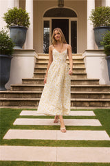 Painted Skies Maxikleid Gelb
