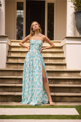 Dainty Events Trägerloses Maxikleid Blau
